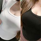 陈橙橙 修身 美式 女装 180 T恤性感打底衫 辣妹大码 纯色短袖 上衣女