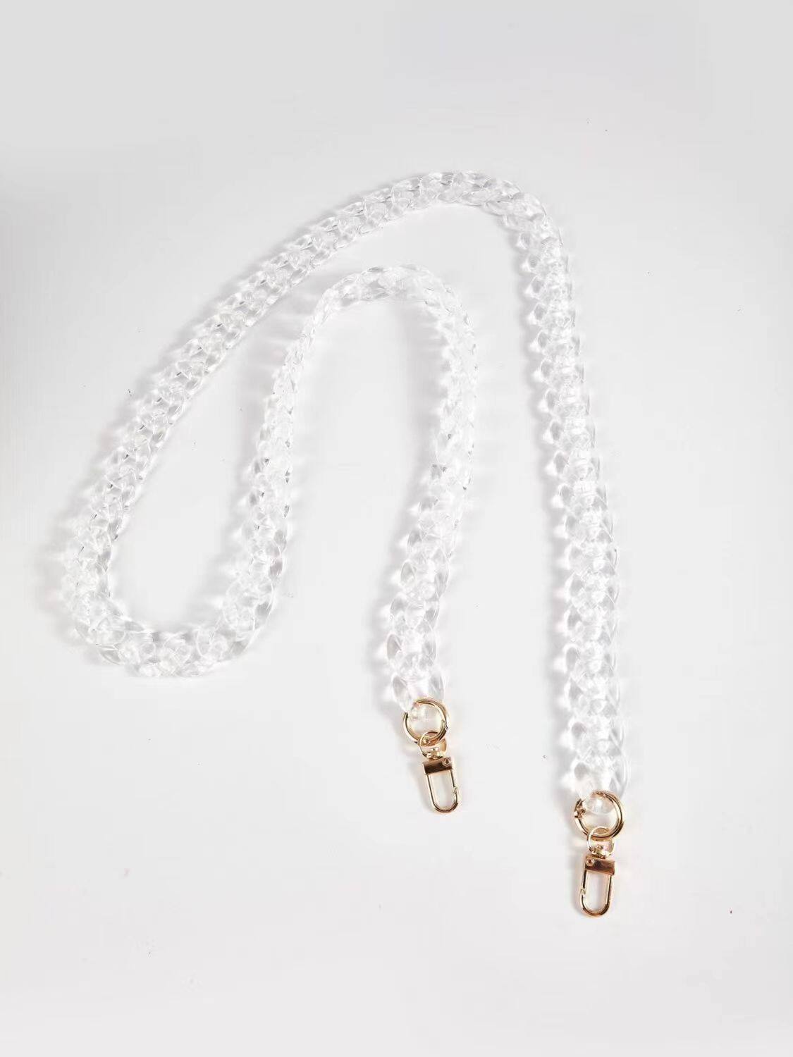 COLORFUL TRANSPARENT MATTE ACRYLIC CHAIN BAG MOBILE PHONE CHAIN PENDANT WOMENS CROSSBODY CHAIN BAG ACCESSORIES LANYARD