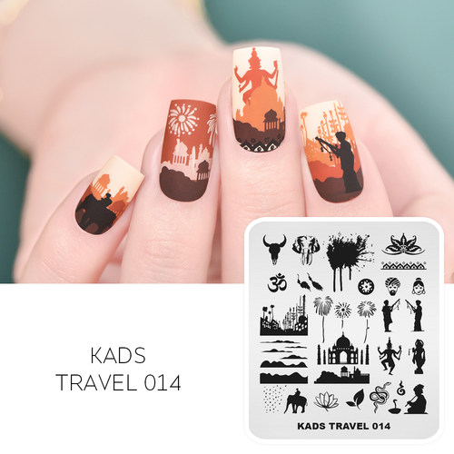 特色风景印花模板美甲工具