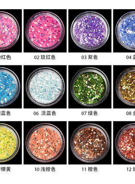 淡色高光粉幻彩亮片美甲饰品