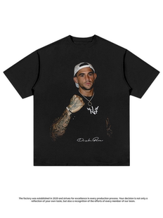 夏季钻石普瓦里尔ufc美式短袖复古运动印花男女重磅潮圆领宽松T恤