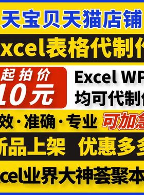 Excel数据处理分析表格代做计算VBA制作图表函数公式透视表统计