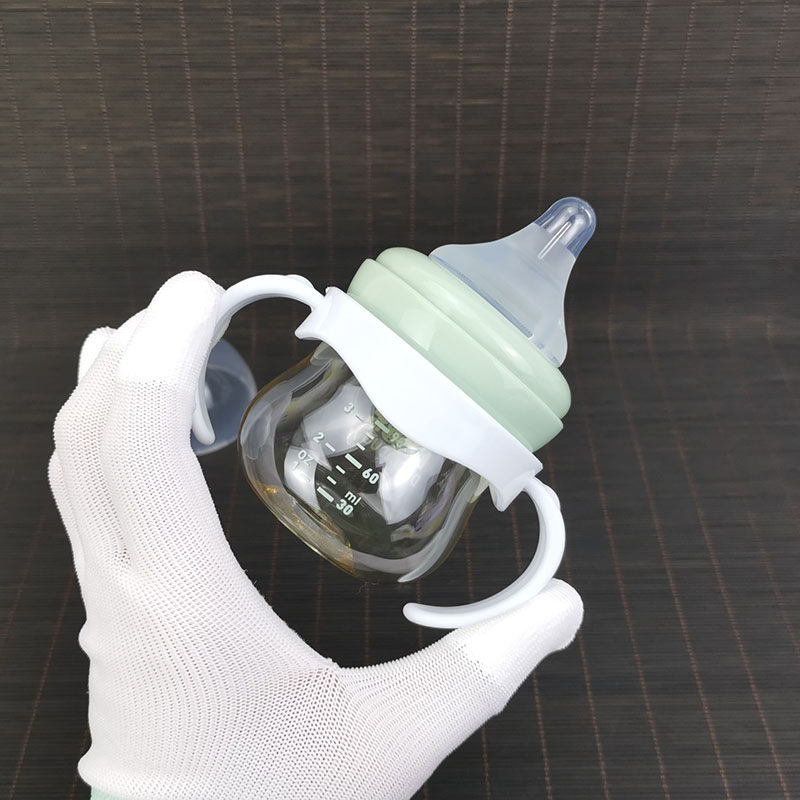 新生婴儿食品级PPSU塑料迷你小奶瓶宽口径120ml防呛防胀气带手柄