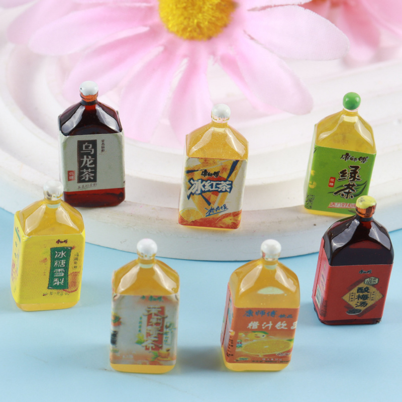 【老师推荐】仿真树脂饮料瓶子迷你立体小摆件diy小酒瓶奶油胶手