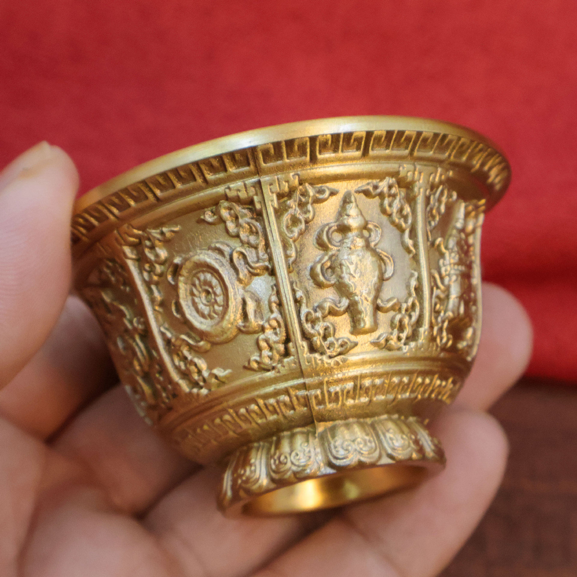 家用供水碗黄铜供碗家居装饰品百