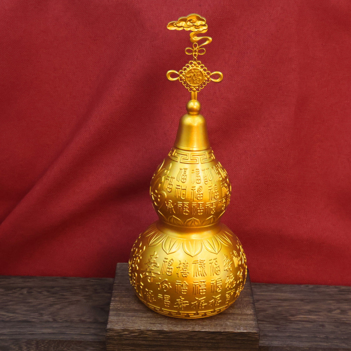 黄铜五福葫芦福禄寿喜财摆件福寿