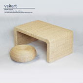 实木草编藤编榻榻米茶几矮桌茶道矮桌长方形小桌子阳台地桌 包邮