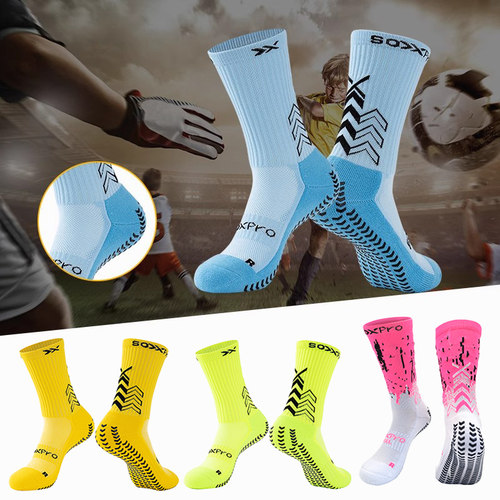 专业硅胶防滑中筒足球袜骑行袜子
