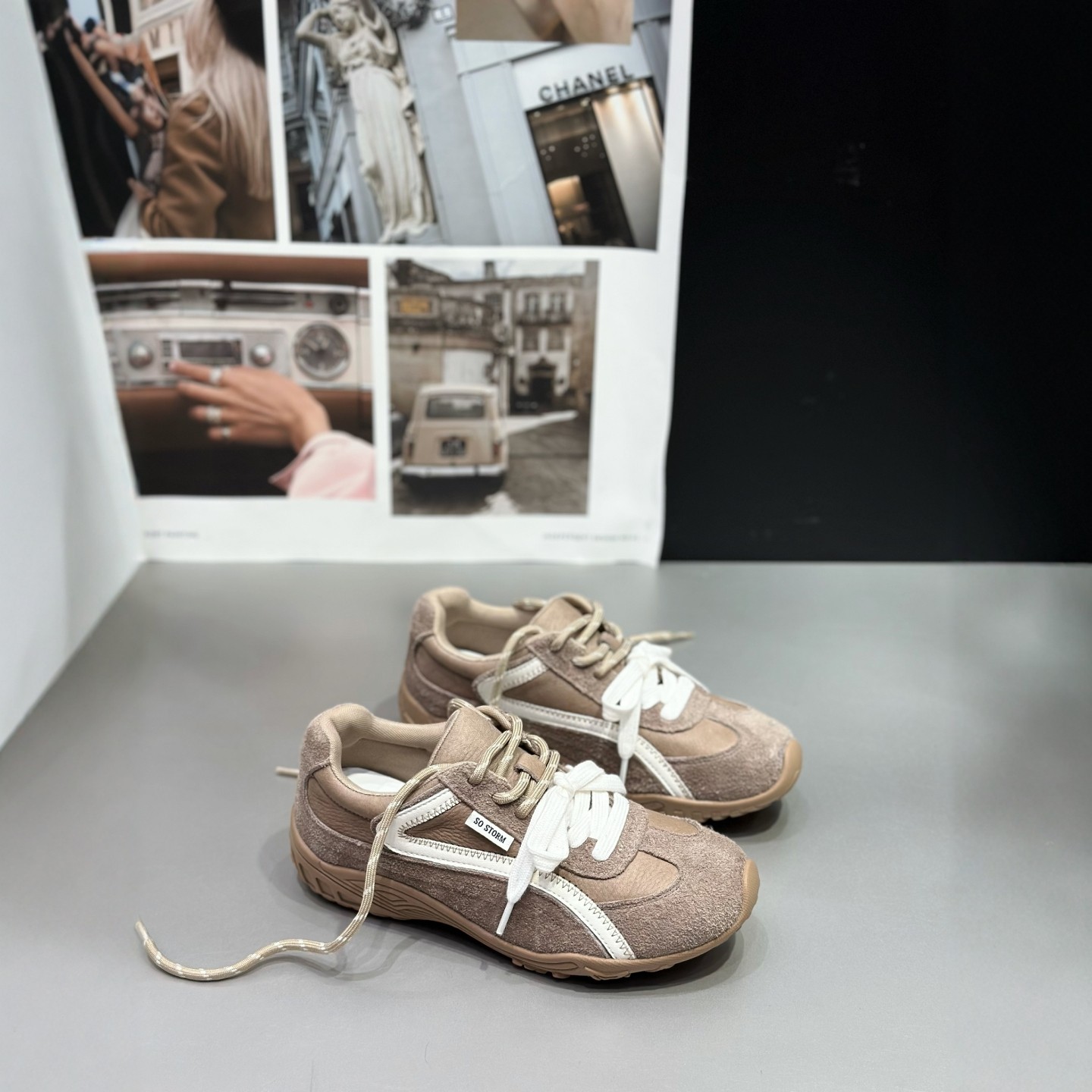 IDOSGL欧洲站2025新款秋款女鞋真皮百搭休闲鞋女平底女鞋,女鞋,时尚休闲鞋,淘宝优惠券,粉丝福利购,淘宝优惠卷