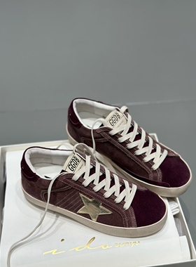 欧洲站ido今年流行春款女鞋经典做旧脏脏鞋女板鞋星星真皮休闲鞋