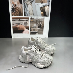 IDO2026新款今年流行爆款女鞋春款拼皮八爪鱼老爹鞋厚底休闲鞋女