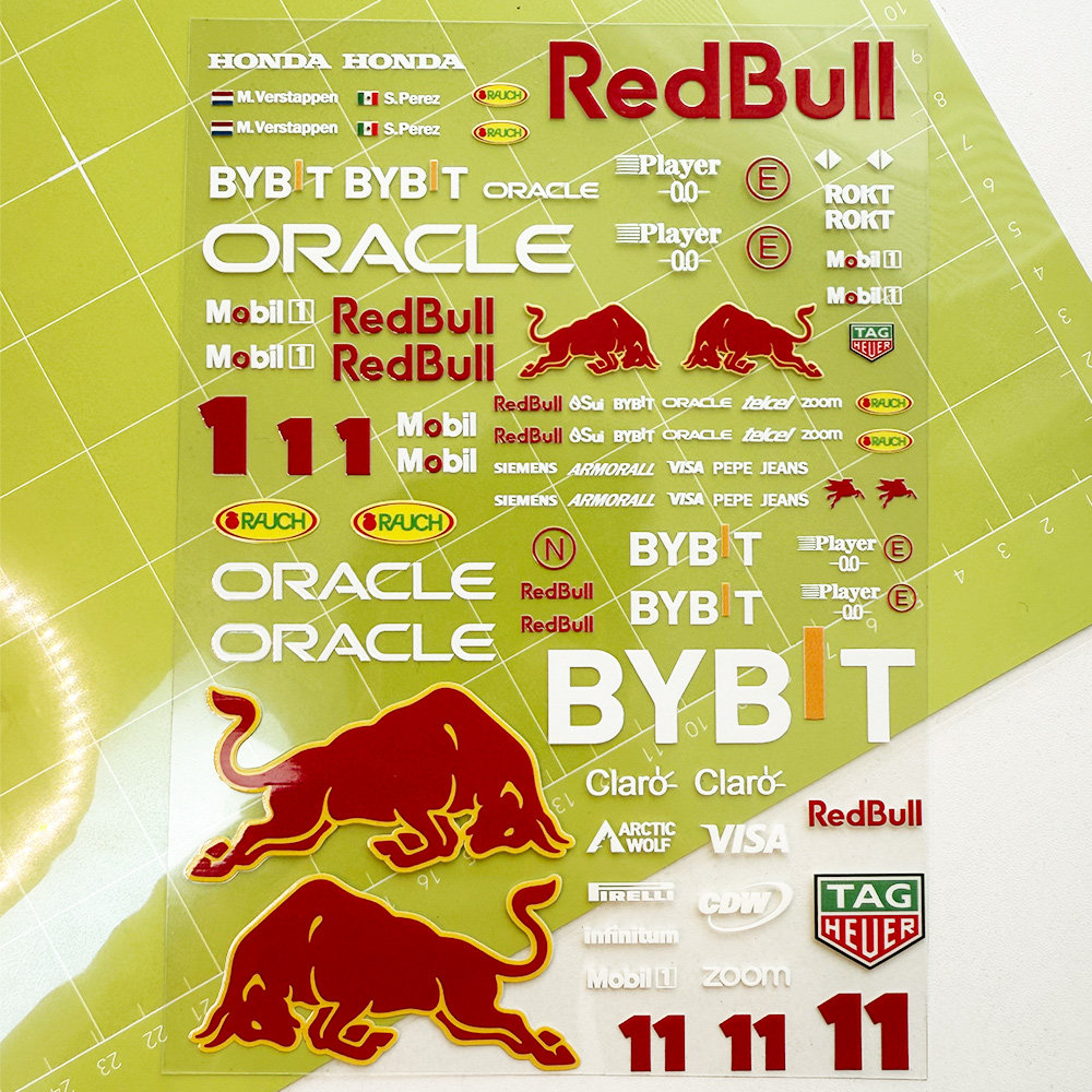 thumbnail for 1/10 Red Bull F1 Racing Car Rb20 Model/Building Block Transfer Sticker High-Precision Crystal