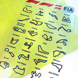 2026F1赛车赛程日历Formula1Calendar F1赛季赛道水晶转印贴周边
