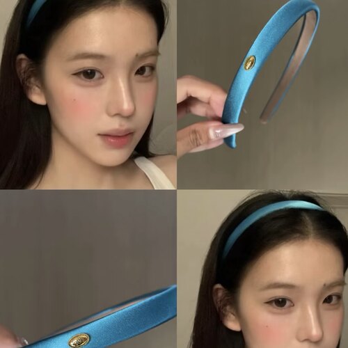 韩版高颅顶缎面发箍女春夏