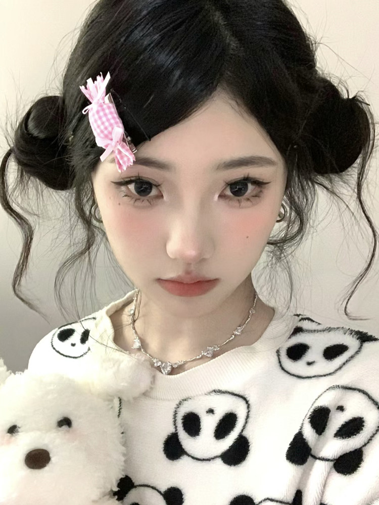 糖果边夹lolita发夹蝴蝶结日常双马尾发卡可爱日系风刘海夹发饰