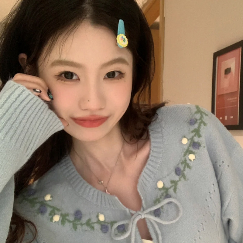 喜欢蓝色.. 彩色少女刘海夹可爱日系简约发夹边夹小号发卡头饰夹
