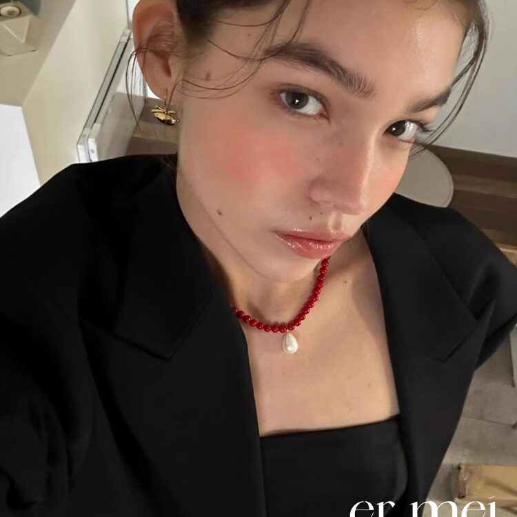 无珍珠锁骨链女小众ins项链