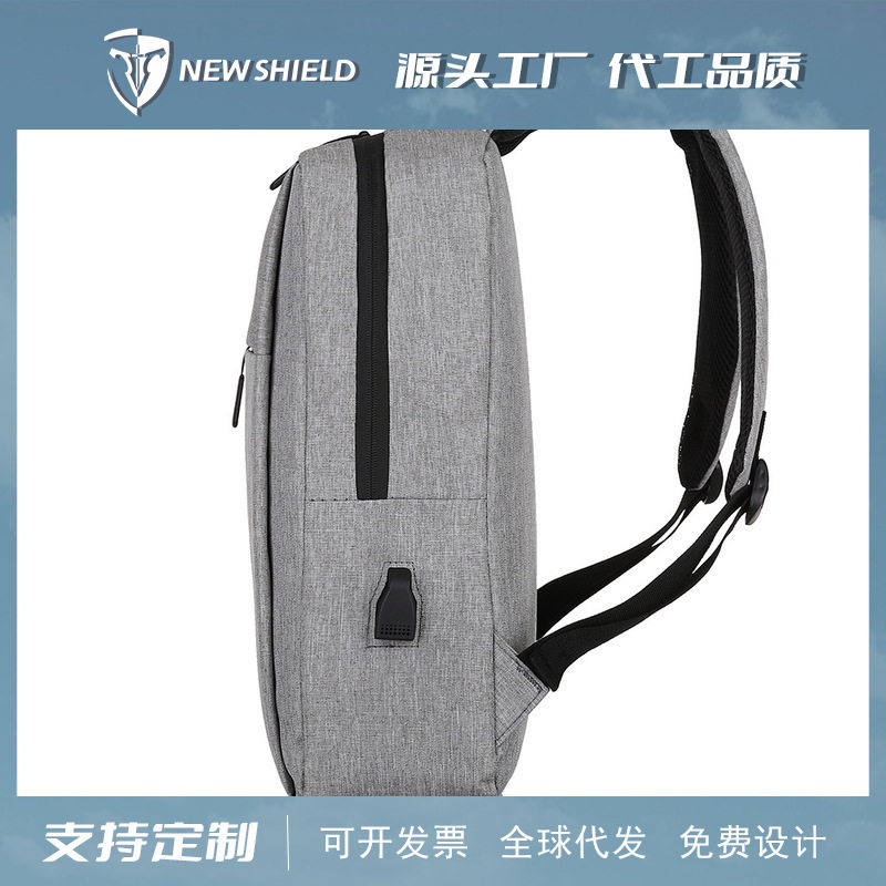 跨境双肩包印logo男女大容量商务