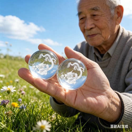 练手球老人家手部锻炼练手指灵活球龙珠保健手球透明健身龙凤