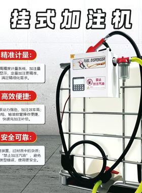 柴油电动抽油泵全自动大功率加油枪12V24V220v车载挂吨桶式加油机