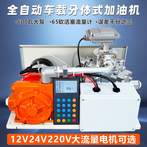 柴油电动抽油泵12V24V220v全自动无线手机屏车载挂吨桶式加油机