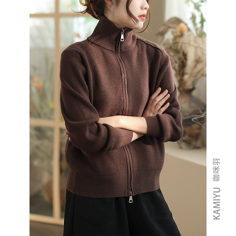咖咪羽针织毛衣女秋冬新款高领时尚纯色百搭休闲韩版女装上衣内搭