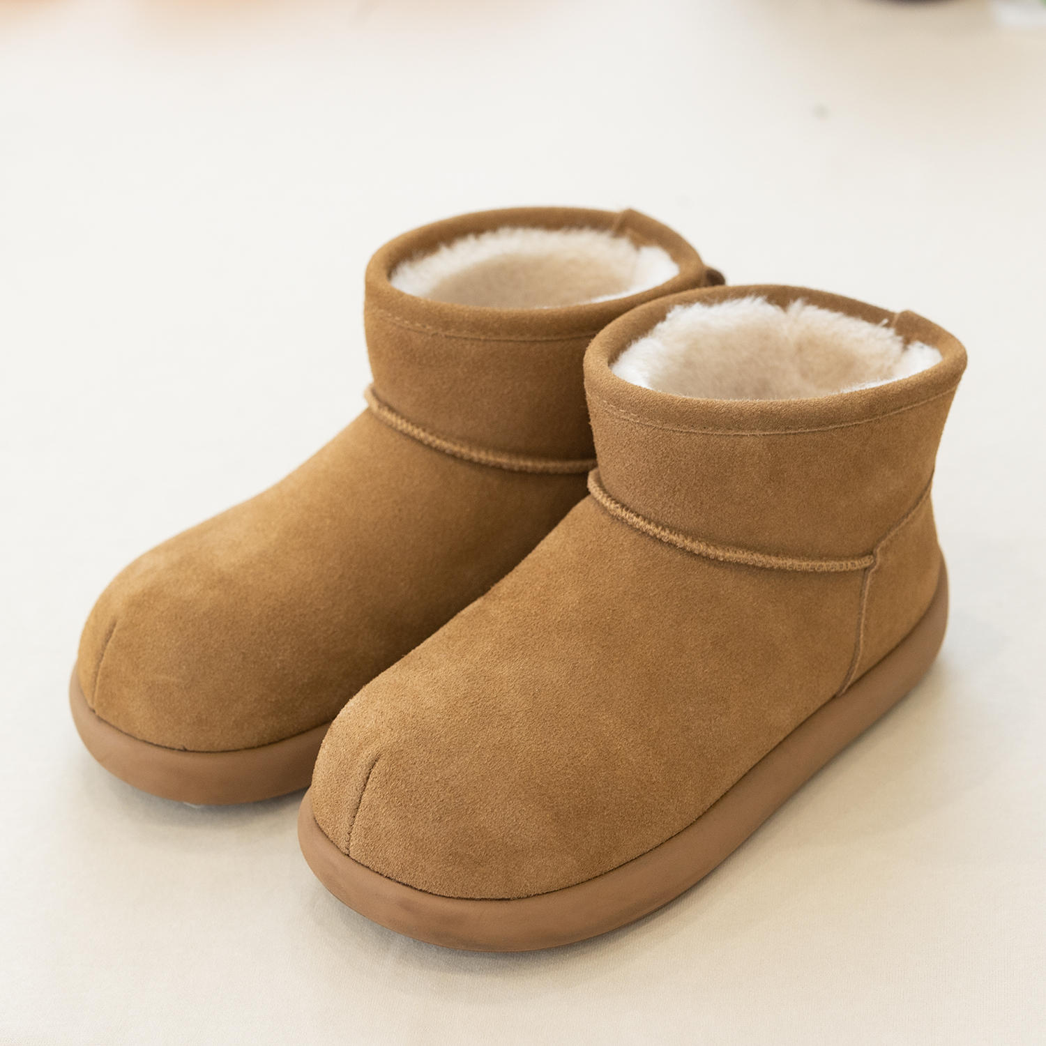 咖咪羽雪地靴2025冬季新款加绒加厚短靴皮毛一体防滑保暖女鞋