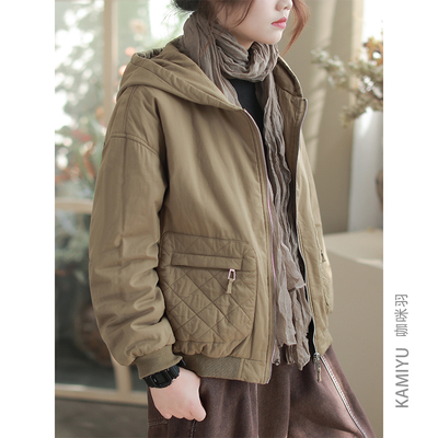 咖咪羽棉常规通勤宽松棉服