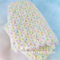 A DIY hook-knit scarf material package in macaron color for your girlfriend. The scarf is hand-woven with gradient mohair thread thumbnail 6