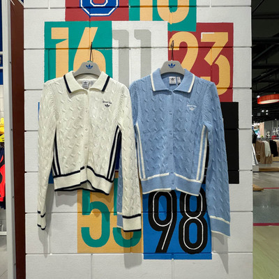 阿迪达斯三叶草女装2025春款百搭休闲运动夹克外套 JM8017 JM8018