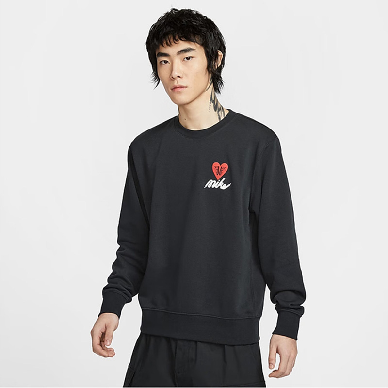 NIKE耐克男装2025春季新款法式毛圈休闲运动卫衣套头衫IB8233-010