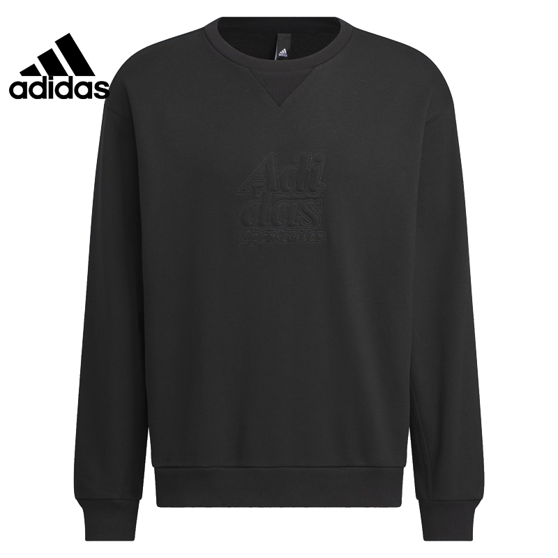 阿迪达斯圆领简约时尚套头衫