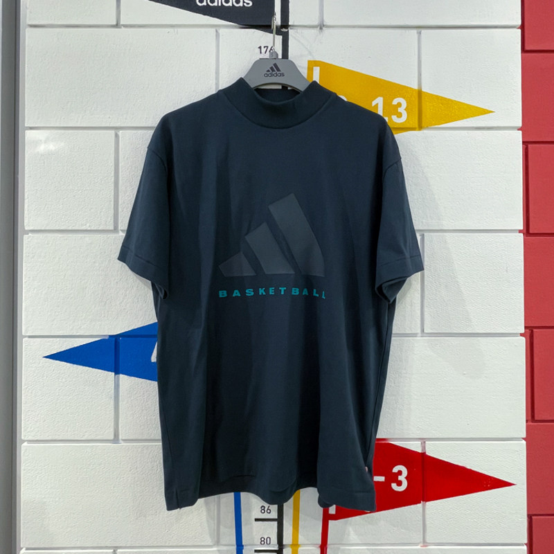 阿迪达斯篮球纯棉运动短袖T恤