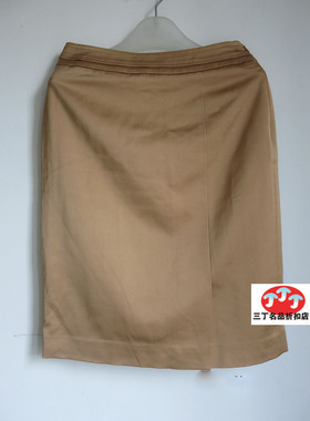 特卖！喀啦女装CARA专柜正品原1780姜黄色镶边短裙/半身裙女C137