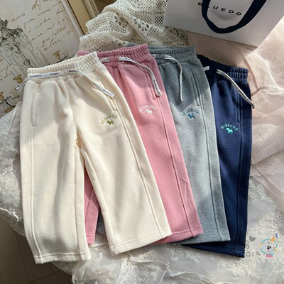 儿童春秋纯色基础百搭休闲裤卫裤