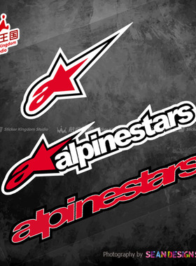 Alpinestar 意大利 A星 骑行装备摩托车车贴 电摩防水反光贴纸06