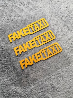 FAKE TAXI 出租车的士漂移标志搞笑车贴跨境热销欧美防水防嗮镂空