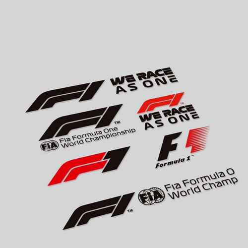 F1赛事WE RACE AS ONE方程式车身装饰风挡玻璃引擎盖拉花改装车贴
