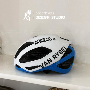 适用于装饰自行车骑行RCR队版贴头盔贴纸个性DIY防水反光贴纸