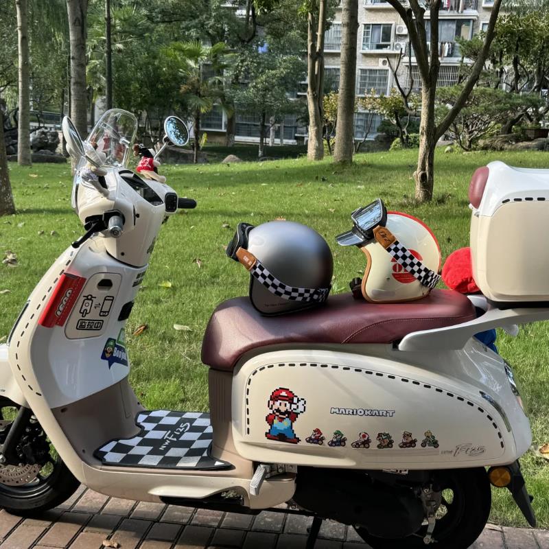 马里奥贴纸适用五羊本田NW F125摩托车改装配件反光防水车身版画