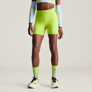现货 Adidas Stella 联名速干紧身高腰三分裤收腹运动短裤 IZ1610