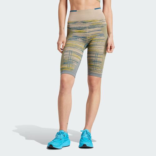 现货 adidas stella 女运动健身瑜伽针织紧身中裤五分裤IP8337