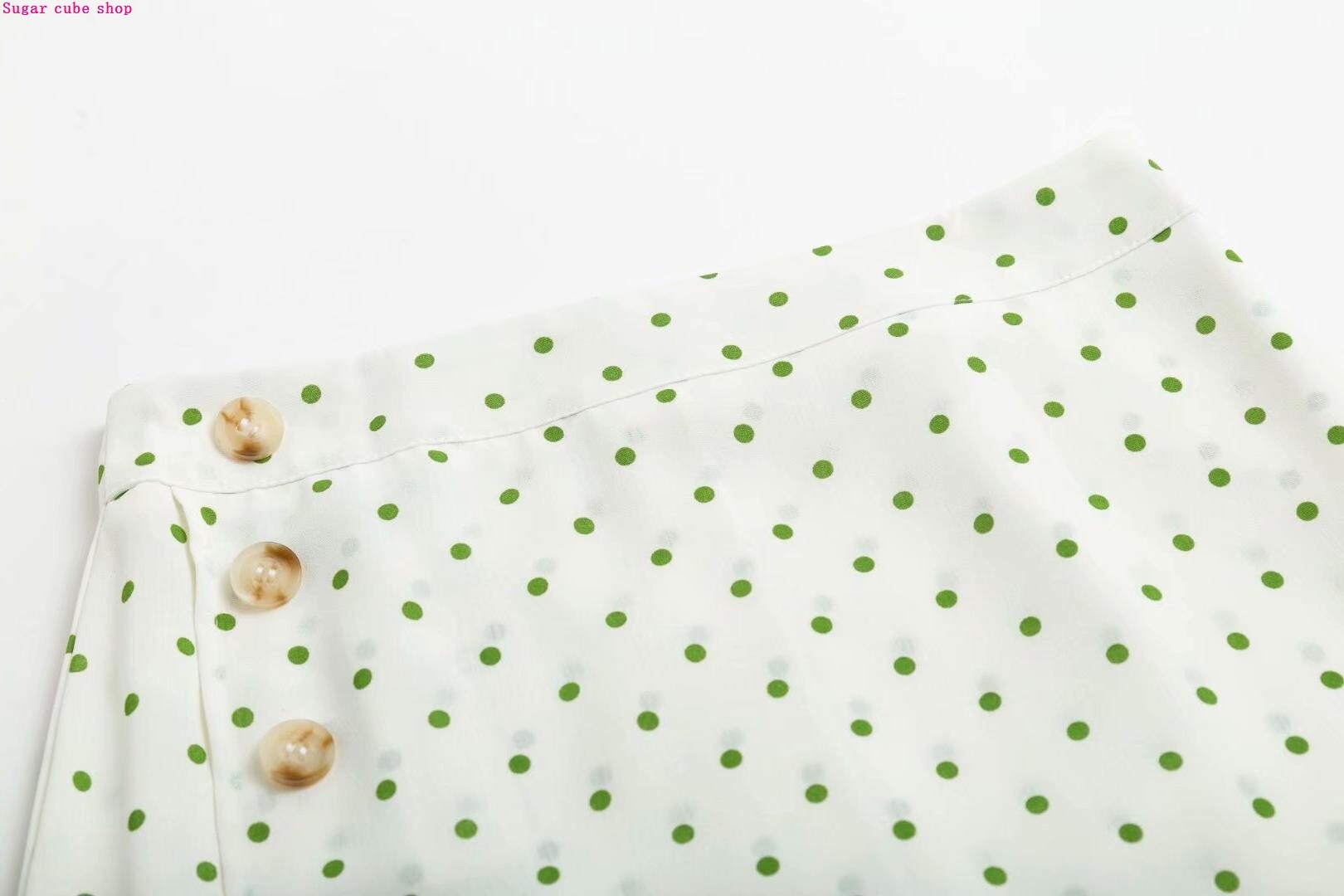 Polka dot printed button high waist A word skirt|ruв категории Женская одежда, юбка - от Buy2taobao.com для оказания профессиональной услуги покупки агента Taobao