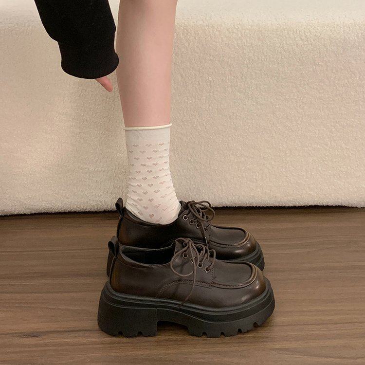 时尚黑色系带乐福鞋女英伦风复古小皮鞋2026春季新款百搭玛丽珍鞋,女鞋,深口单鞋,淘宝优惠券,粉丝福利购,淘宝优惠卷