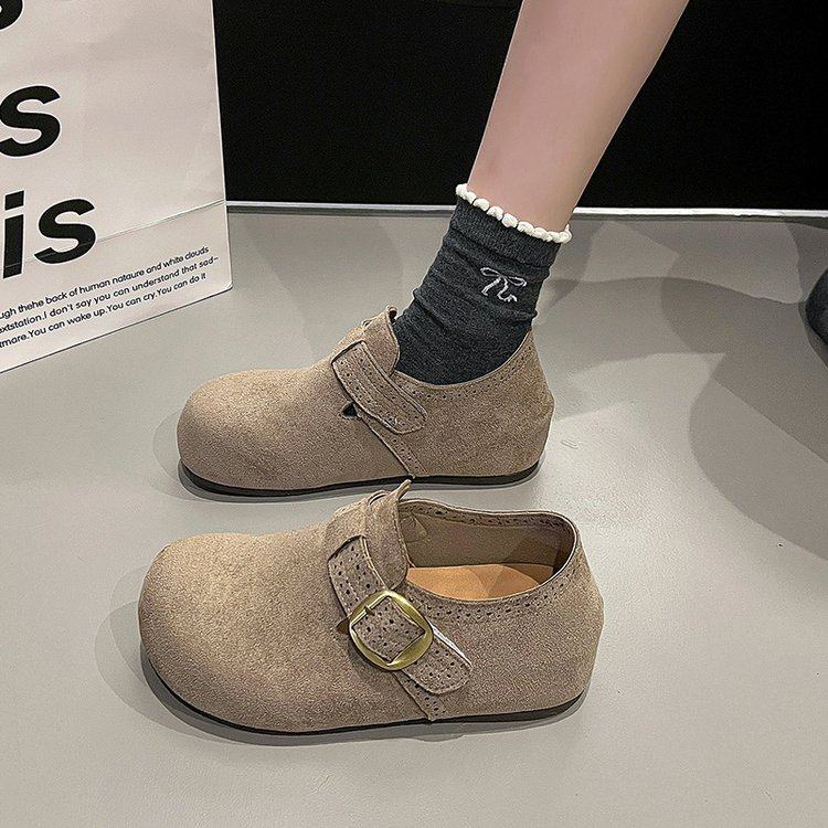 厚底百搭勃肯鞋女2026新款春秋季内增高乐福豆豆鞋增高防滑单鞋子,女鞋,深口单鞋,淘宝优惠券,粉丝福利购,淘宝优惠卷