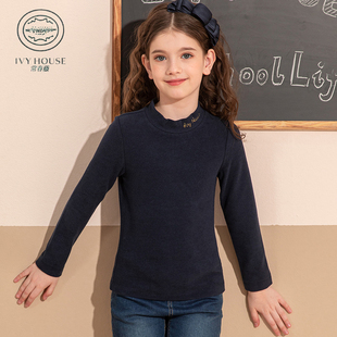 半高领德绒打底衫 IVY 新款 女童秋季 保暖百搭舒适 HOUSE常春藤童装