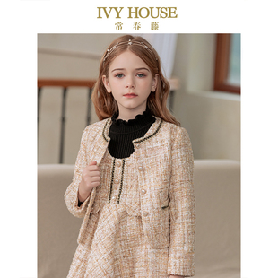 宝宝毛呢加厚 小香风外套儿童装 IVY HOUSE常春藤女童秋冬新款