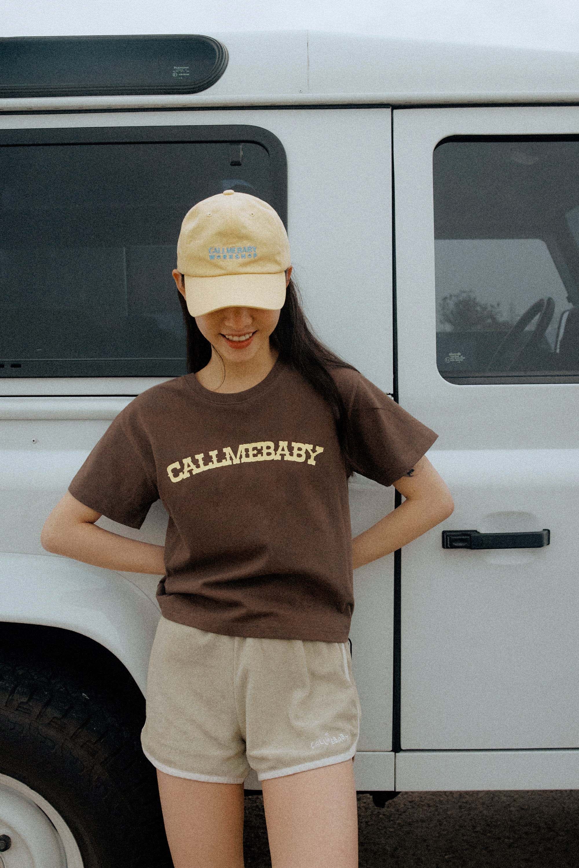 miki studio定制callmeby韩国小众基础显白咖色全棉短袖短款t恤