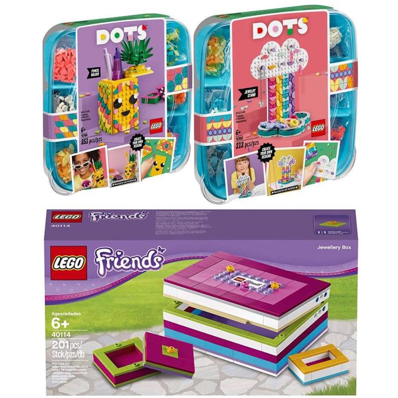 正品LEGO乐高DOTS彩虹首饰架盒41905独角手环41902收纳拼装40114