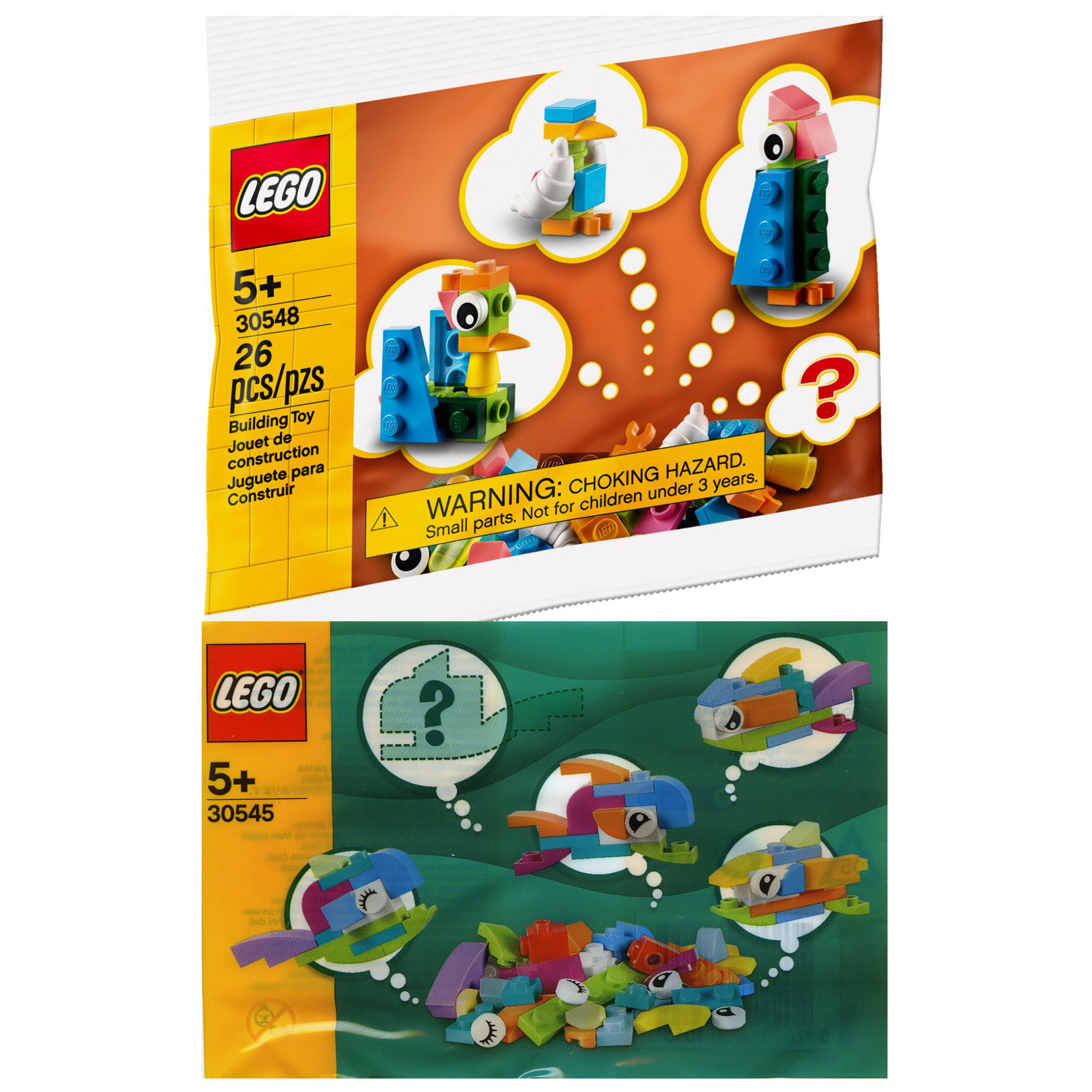 创意百变LEGO乐高30545鸟30548鱼30574动物拼砌包 猫 蟹 鸵鸟